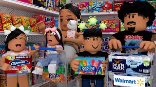 WE HAVE TO PREPARE FOR A HURRICANE SHOPPING AT WALMART  Bloxburg Family Roleplay [upl. by Viscardi]