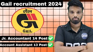 GAIL RECRUITMENT EXAM SYLLABUS  GAIL EXAM 2024  JR Accountant assistant  da2 academy 2025 [upl. by Ernaline]