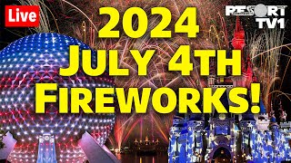 🔴Live July 4th Fireworks at Walt Disney World 2024  Multiple Shows  Live Stream [upl. by Doherty]