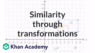 Testing similarity through transformations  Similarity  Geometry  Khan Academy [upl. by Ardnak204]