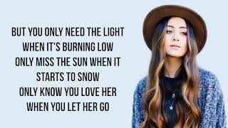 Let Her Go Passenger Jasmine Thompson Cover Lyrics [upl. by Suhail651]