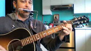 Galway Girl Steve Earle Lesson Guitar Harmonica [upl. by Ilera112]