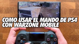 Como Usar el Mando de Playstation 4 en Warzone Mobile  Ajustes y Configuracion [upl. by Atinihc]