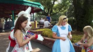 Alice and the White Rabbit in Walt Disney World Magic Kingdom [upl. by Cooley]