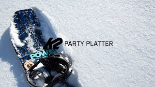 K2 PARTY PLATTER DIRECTIONAL SNOWBOARD  20202021 [upl. by Narayan908]