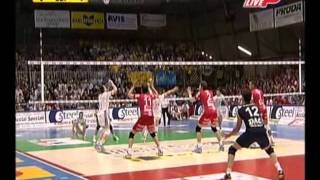 Piacenza  Trento fourth final Seria A1 2009 Highlights [upl. by Hazard]