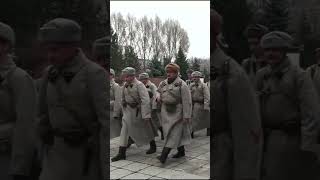 Soviet and German soldiers go to powerful WW2 reenacting [upl. by Arodasi]