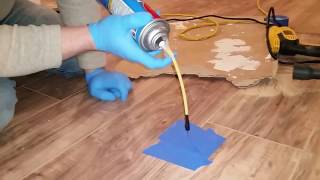 Laminate flooring repair to fix soft spot for uneven underlayment [upl. by Giess]