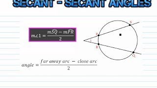 Circles  Secant  Secant Angles [upl. by Festus742]