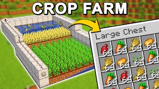 EASY SemiAutomatic Crop Farm in Minecraft 121 Tutorial [upl. by Aihsram]