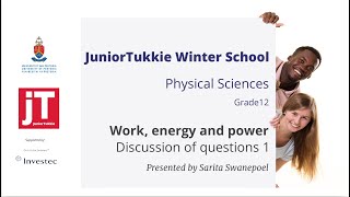 Grade 12 Physical Science  Work Energy and Power Discussion 1 Winter School [upl. by Rosabel]