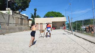 aula de Beach tennis primeira aula de GANCHO [upl. by Rozele]