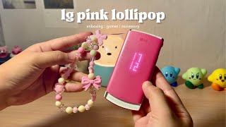 unboxing the cute lg lollipop flip phone in 2024 🎀 [upl. by Aiotal]