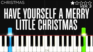 Christmas  Have Yourself A Merry Little Christmas  EASY Piano Tutorial [upl. by Rugg]