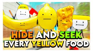 Roblox SECRET STAYCATION HIDE amp SEEK WITH EVERY YELLOW FOOD 🍌 [upl. by Keyte837]