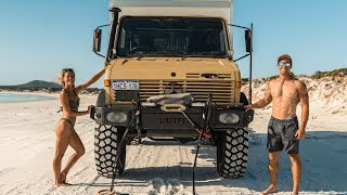 CRAWLING our 4x4 EXMILITARY TRUCK in Esperance amp Diving for BIG GreenLip ABALONE [upl. by Brit]