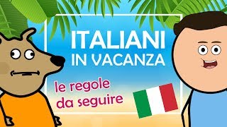 ITALIANI IN VACANZA  Le 5 Regole  Feat FEFFA LA CAGNA  Parodia Cartone [upl. by Rush]