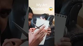 My Art Challenge 😱  ✂️ कैंची से  shorts art artchallenge trending [upl. by Sivehc]