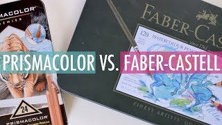 Watercolor Pencil Comparison  Prismacolor vs FaberCastell [upl. by Fielding63]