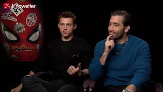 Interview Tom Holland amp Jake Gyllenhaal SPIDERMAN FAR FROM HOME [upl. by Hsetim]