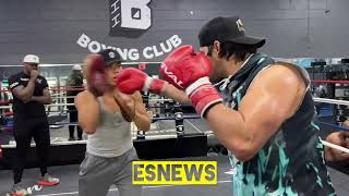 Zurdo Ramirez first day in camp for Nov 16 fight EsNews boxing [upl. by Namara]