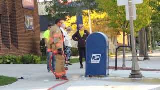 USPS mailbox fire on September 29 2013 [upl. by Arted]