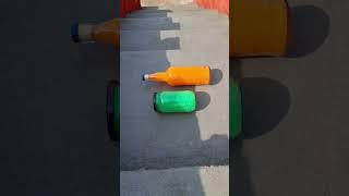 Orange vs Green glass bottles breaking  Crushing Crunchy amp soft things shorts asmr satisfying [upl. by Esoryram896]