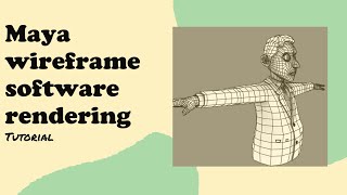 How to Render Wireframe in Maya Software Render [upl. by Yoj]