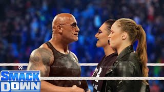 WWE May 242024  The Rock Vs Rhea Ripley amp Ronda Rousey  SmackDown Live Full Match 2k23 [upl. by Eita]