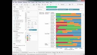 How to Create a Stacked Bar Chart That Adds up to 100 in Tableau [upl. by Anits]