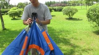 How to fold up a automatic camping tent [upl. by Calia80]