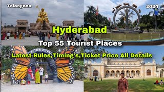 Hyderabad Tour Plan  Top 55 Tourist Places  Low Budget  Latest RulesTicketTimings Details [upl. by Klute466]