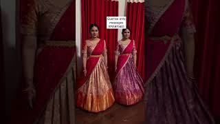 Siblings combo half saree lehengalove weddingboutique [upl. by Annawik]