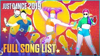 Just Dance 2019 Full Song List  Ubisoft US [upl. by Anileuqcaj]