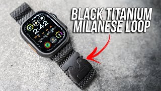 Apple Watch Ultra Black Titanium Milanese Loop Unboxing  First Impressions Worth the Price [upl. by Yantruoc63]