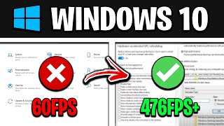 How To Optimize Windows 10 For GAMING  Best Settings for FPS amp NO DELAY UPDATED [upl. by Nelleus]