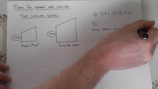 Find the area of a similar shape  area scale factor [upl. by Orteip]