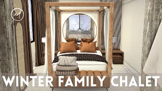 WINTER FAMILY CHALET  Sims 4  CC SPEED BUILD [upl. by Jemmie126]