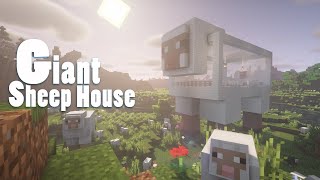 Minecraft  Giant Sheep House Tutorial  How to Build a Sky Farm for Sheep  shear wool [upl. by Tahp]