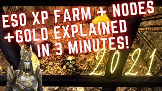 FAST ESO XP Nodes Gold quick farm guide 2021 150k  200khour Gold [upl. by Asreht]