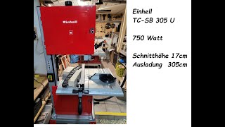 Einhell Bandsäge TCSB 305U Aufbau Einstellen und Test [upl. by Ylrad]