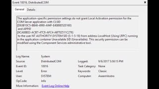 แก้ไขข้อผิดพลาด DCOM Event ID 10016 Windows 1011 [upl. by Bowe]