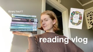 reading vlog 🌼 library haul exciting updates amp missing my books [upl. by Naelopan]