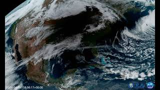 April 8 Total Solar Eclipse  GOES16 CONUS GeoColor [upl. by Leak]