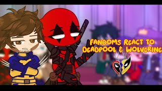 Fandoms React to Deadpool and Wolverine  Gacha Life Reaction Video [upl. by Nlycaj]