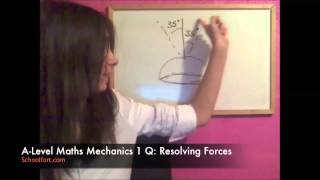 Resolving Forces Exam Question  A Level Maths Mechanics 1 Module [upl. by Rodrick287]