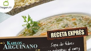 Receta Exprés Sopa de fideos con palomitas al curry [upl. by Agripina289]