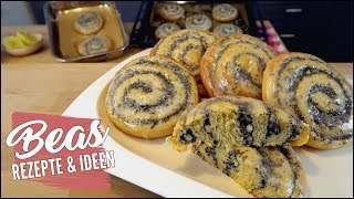 Mohnschnecken backen  Hefeteig mit Mandel Mohnfüllung Rezept ohne Rosinen [upl. by Clementina216]