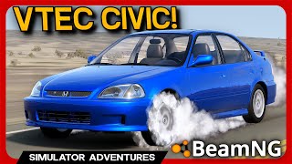 1998 Honda Civic Mod with REALISTIC VTEC  BeamNG Mods [upl. by Eizeerb]