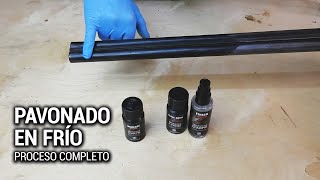 Pavonado en frío con productos Armaestria DGREASE BLACK METAL y FINISH [upl. by Manno]